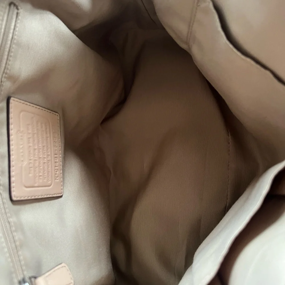 Coach Peyton Pumpkin Spice Orange Leather Domed Satchel